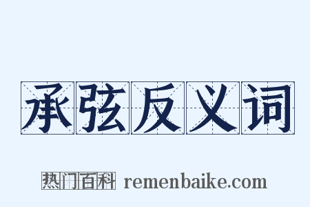 承弦反义词是什么意思的图片